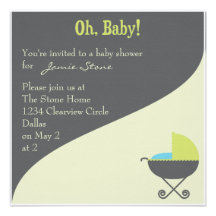 Oh Baby! Carriage Invitation Set - Invitations