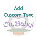 Oh, Baby! Pacifier Design Round Stickers