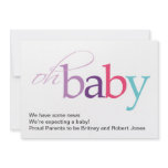 Oh Baby! Pregnancy Announcement invitations