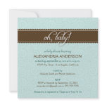 Oh, Baby! Swirly Baby Shower Invitation (blue)