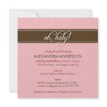 Oh, Baby! Swirly Baby Shower Invitation (pink)