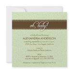 Oh, Baby! Swirly Baby Shower Invitation (sage)