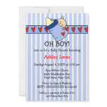 Oh Boy Bottle Baby Boy Shower Invitations