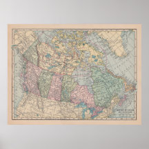 Oh carte du Canada Affiche