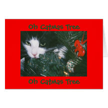 Oh Catmas tree Card