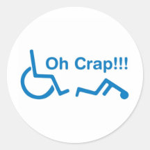 oh crap round stickers