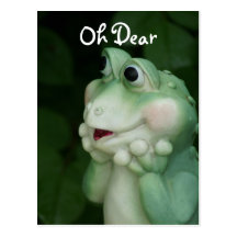 Oh Dear Frog- customize for any occasion Postcards