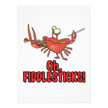 OH FIDDLESTICKS silly fiddler crab Custom Invitation