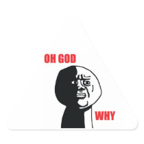 Oh God Why - Triangle Stickers