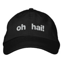 oh hai! embroidered baseball cap