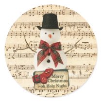 Oh Holy Night snowman stickers