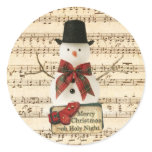 Oh Holy Night snowman stickers