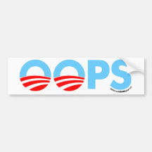 Oh là là ! erreur d'Obama Autocollant Pour Voiture