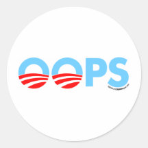 Oh là là ! erreur d'Obama Autocollants
