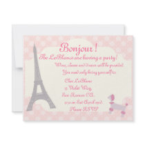 Oh la La Parisian themed invite