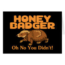 Oh No Honey Badger Cards