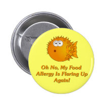 Oh No, My Food Allergy Is Flaring Up Again! buttons