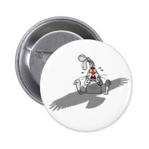 Oh non ! Bande dessinée de lapin Badge Avec Épingle