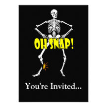 Oh Shap, Funny Skeleton Halloween Announcement