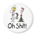Oh Shit Bride and Groom Refrigerator Magnet