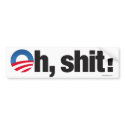 Oh Shit! bumper sticker bumper stickers