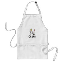 Oh Shit Wedding Bride and Groom Apron
