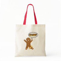Oh Snap! Funny Christmas Gingerbread Man Canvas Bags