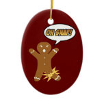 Oh Snap Gingerbread Man Cookie Christmas Ornament