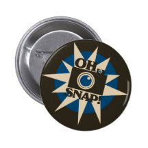Oh Snap Retro Camera Pinback Button