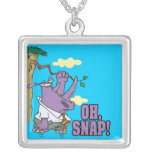 oh snap rhino in trouble hanging branch cartoon pendant