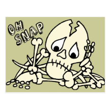 Oh Snap Skeleton Postcard