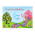 Oh Sweet Candy Land Cupcakes and Lollipops Post Card