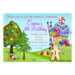 Oh Sweet Candyland Birthday Cupcake Invitations