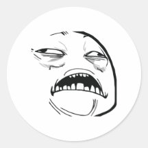 Oh Sweet Jesus Thats Good Rage Face Meme Round Sticker