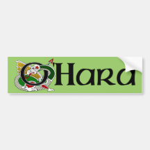 O'Hara Celtic Dragon Bumper Sticker