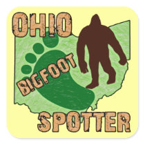 Ohio Bigfoot Spotter Square Sticker