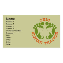 Ohio Bigfoot Tracker Business Cards