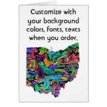 Ohio Customize colourful card how you like