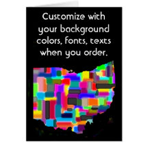Ohio Customize colourful card how you want it