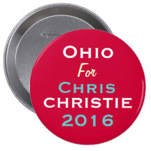Ohio For Chris CHRISTIE 2016 Caampaign Button
