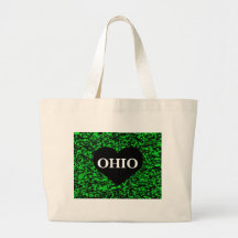 Ohio Heart Green Tote Bag