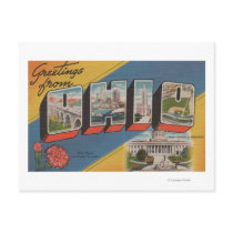 Ohio (State Capital/Flower) - Large Letter Scene Post Card