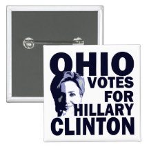 Ohio Votes for Hillary Clinton Campaign Button