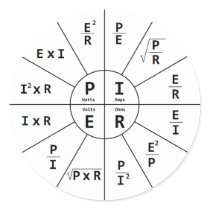Ohm's Law for DC Sticker