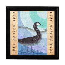 Ohnishi Yasuko Winters Day ukiyo-e bird art Jewelry Boxes