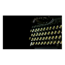 OId typewriter keyboard business card