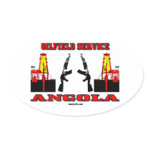 Oil Field Service Angola,International Oilman,Oil Oval Sticker