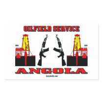 Oil Field Service Angola,Oil,Gas,Drilling Rigs Rectangular Stickers