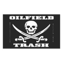 Oil Field Trash,Derrickman,Redneck,Oil,Skull,Rig Sticker