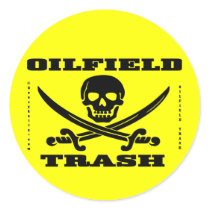 Oil Field Trash Hard Hat Sticker,Skull,Bones,Oil